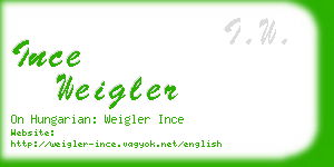 ince weigler business card